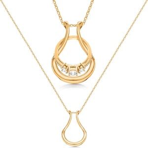 Elegant Gold Necklace with Crystal Accents